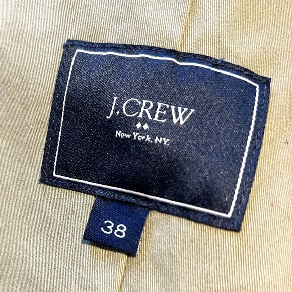 J.Crew Factory Cotton Blend Light Olive Green Sport Coat Jacket Size 38 - Picture 2 of 8